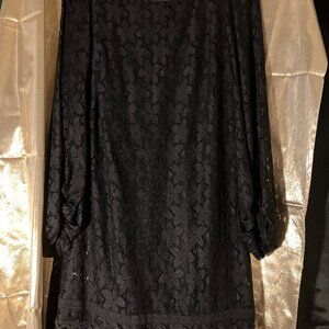 Laundry by Shelli Segal blck stretch lace dress size 8